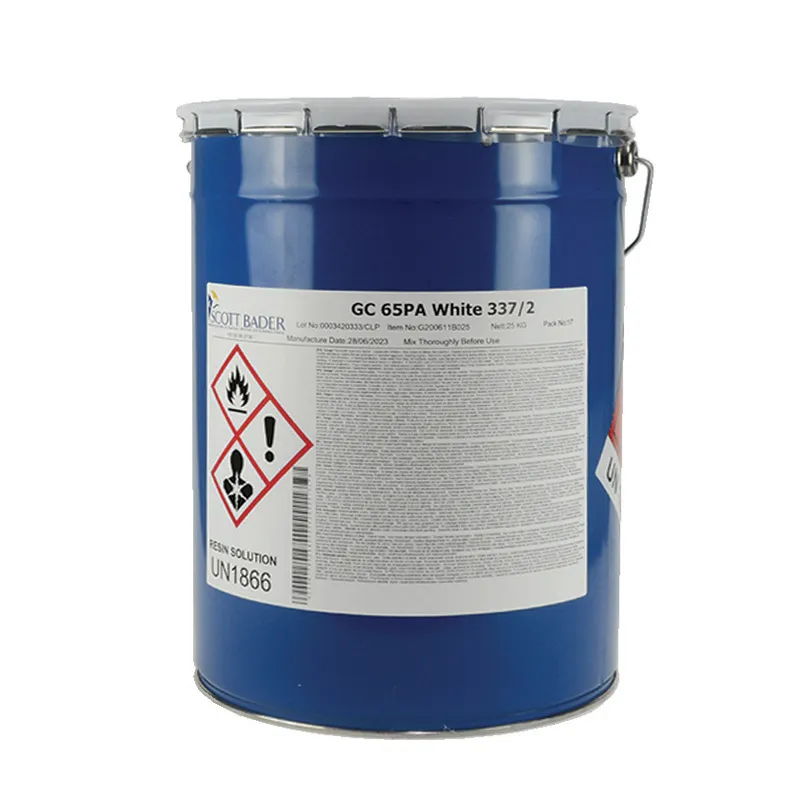 Gel Coat Polyester Blanc et Couleurs de moulage en 25 kg