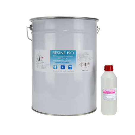 Kit Résine Polyester 489 PALV isophtalique de stratification en 25 kg