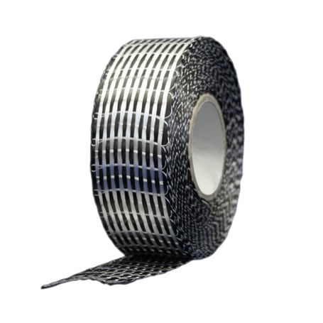 Tissu de Verre et Carbone en Ruban Unidirectionnel 480 gr/m2 de largeur 25 mm