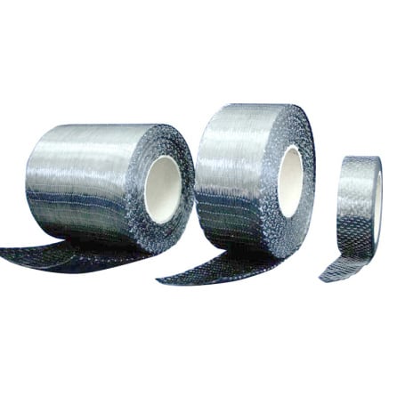 Tissu de Carbone en Ruban Unidirectionnel 200 gr/m²  de largeur 25 et 100 mm