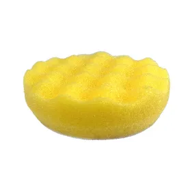 Mousse jaune de polissage alvéolée 150 mm