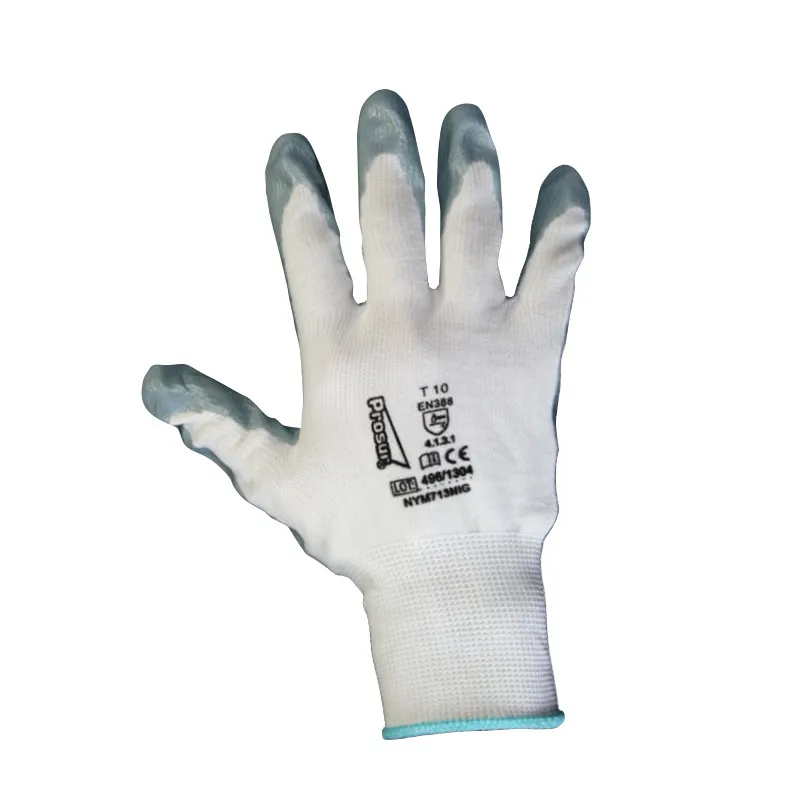 Gants Polyamide Noir enduit Nitrile