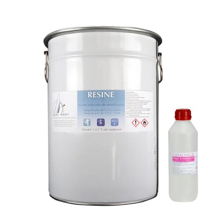 KIT Résine Polyester orthophtalique de stratification 25 kg