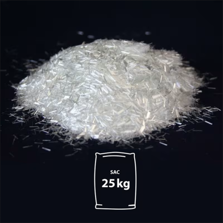 Fibres de verre coupées en sac de 25 kilos