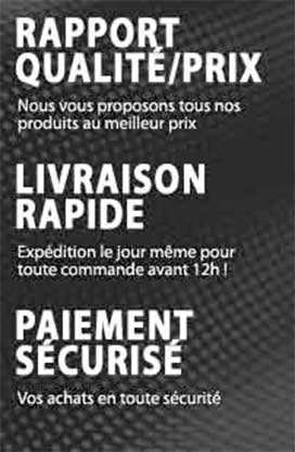 Livraison - Paiement - Rapport Qualité / Prix